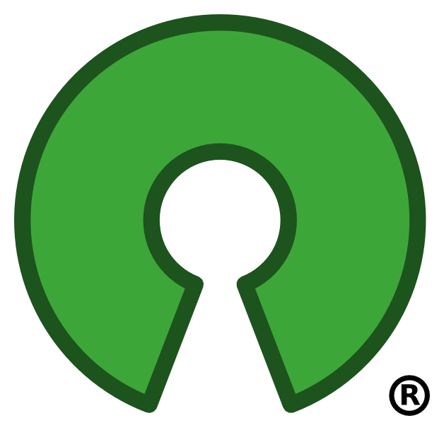 The open source logo to show that Linux is open source
